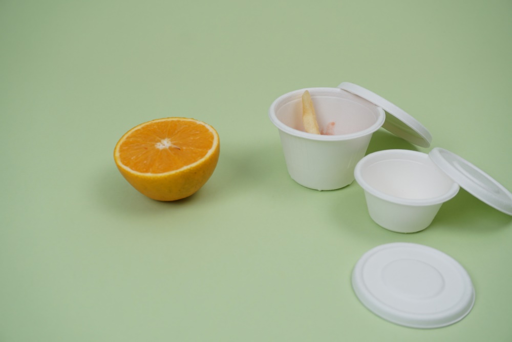 Bagasse Tasting Bowl | Disposable Sauce Cups & Sustainable Condiment Cups