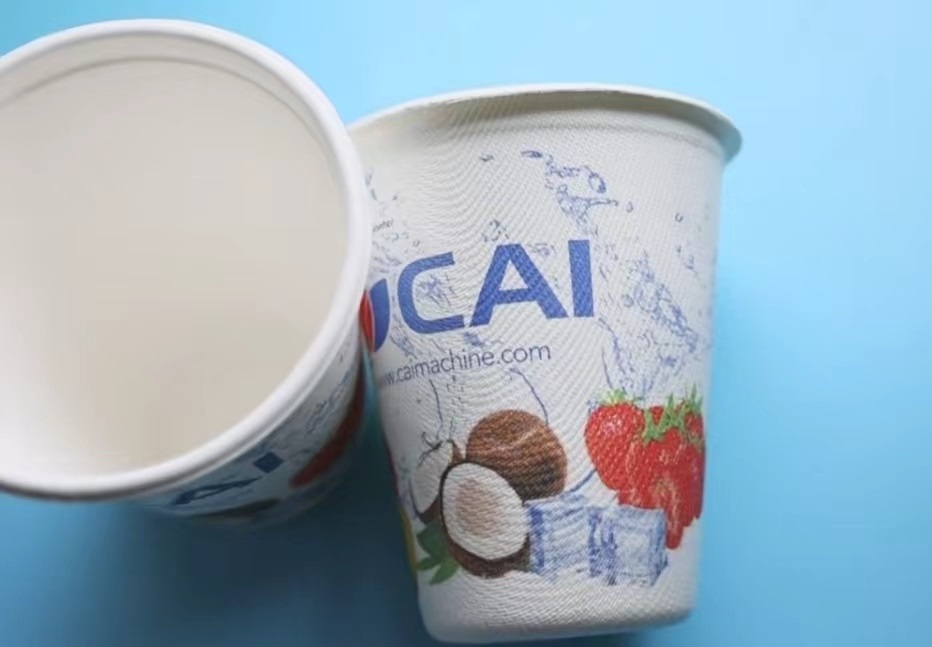 pulp molded cups after printing