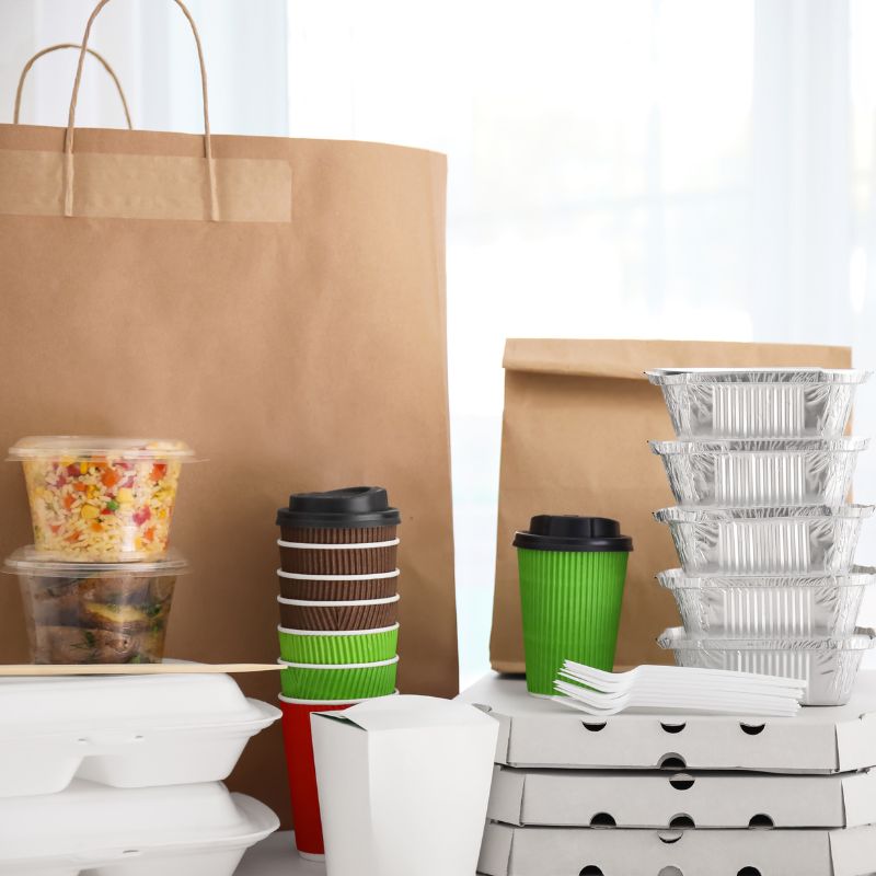various takeout containers