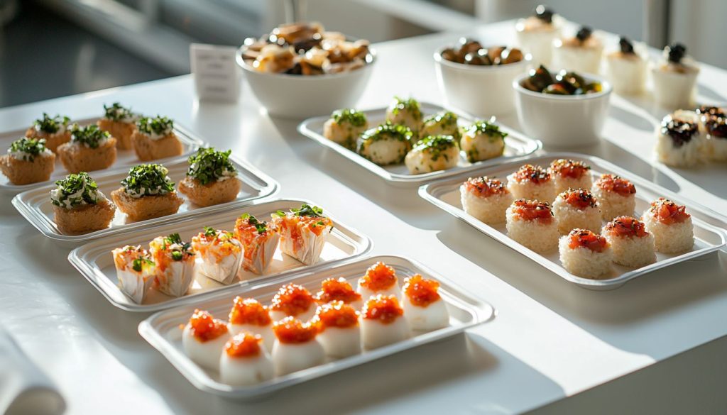 disposable food trays make food look good