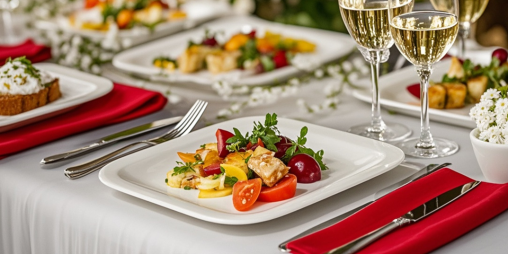 elegant square plate