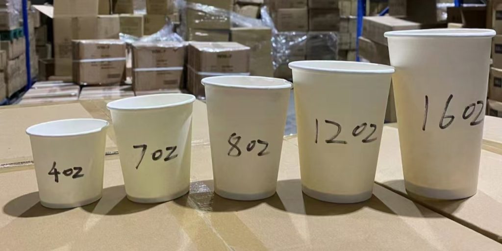 disposable tea cup size comparison