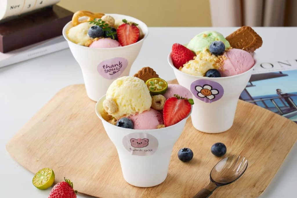 minimalist and eco friendly styles ice cream cups