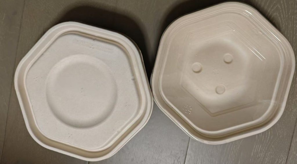 pet vs. bagasse lids