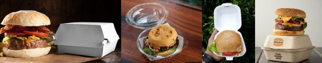 different materails burger box