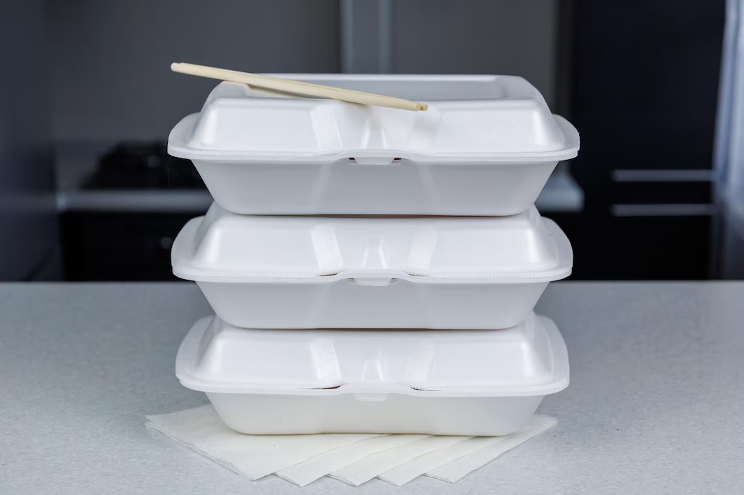 styrofoam takeout containers