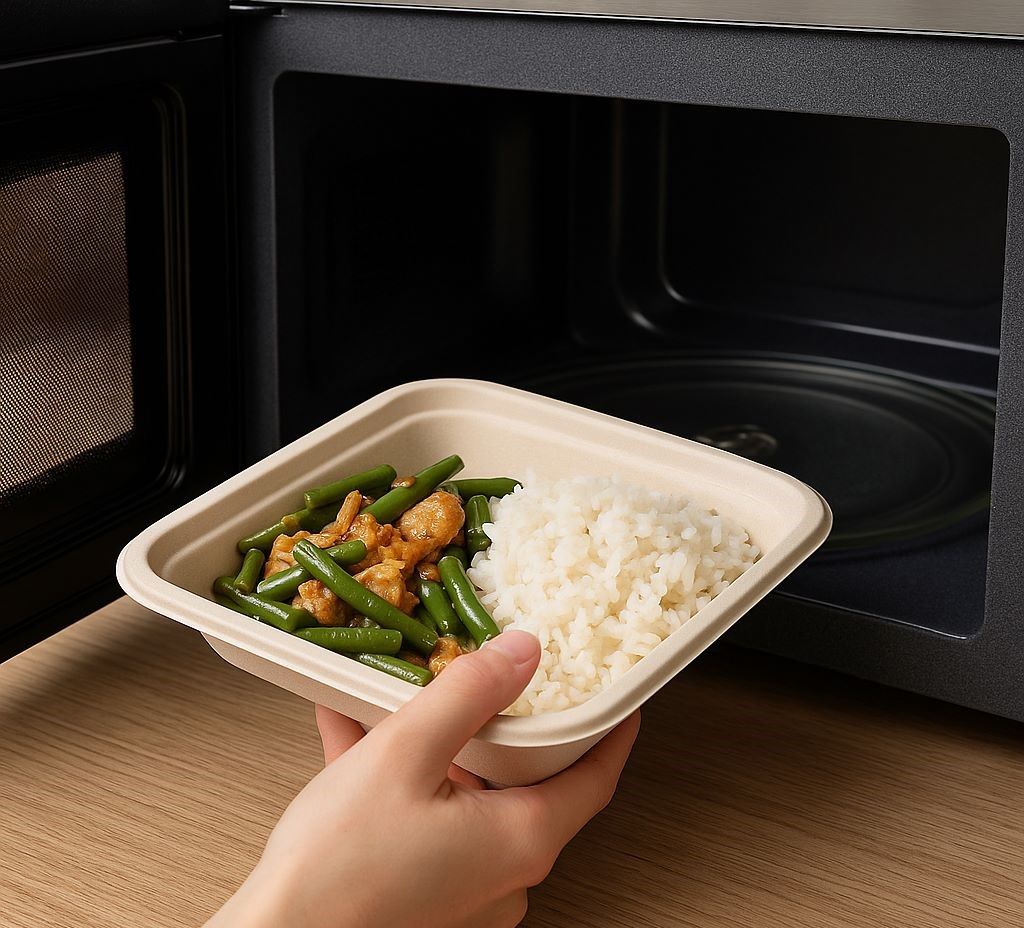 microwave bagasse container