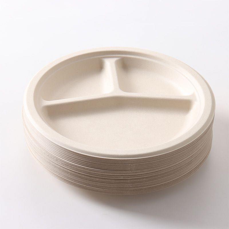 stacked sugarcane plates