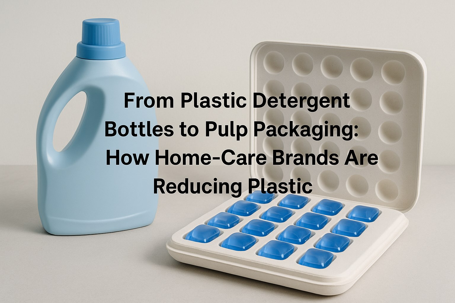 from plastic detergent bottles to pulp packaging