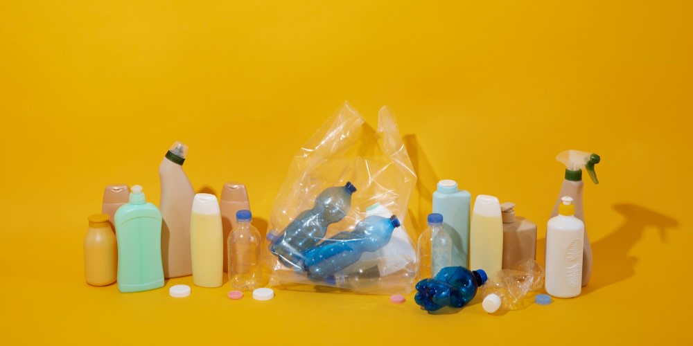 high plastic waste & low recycling rates