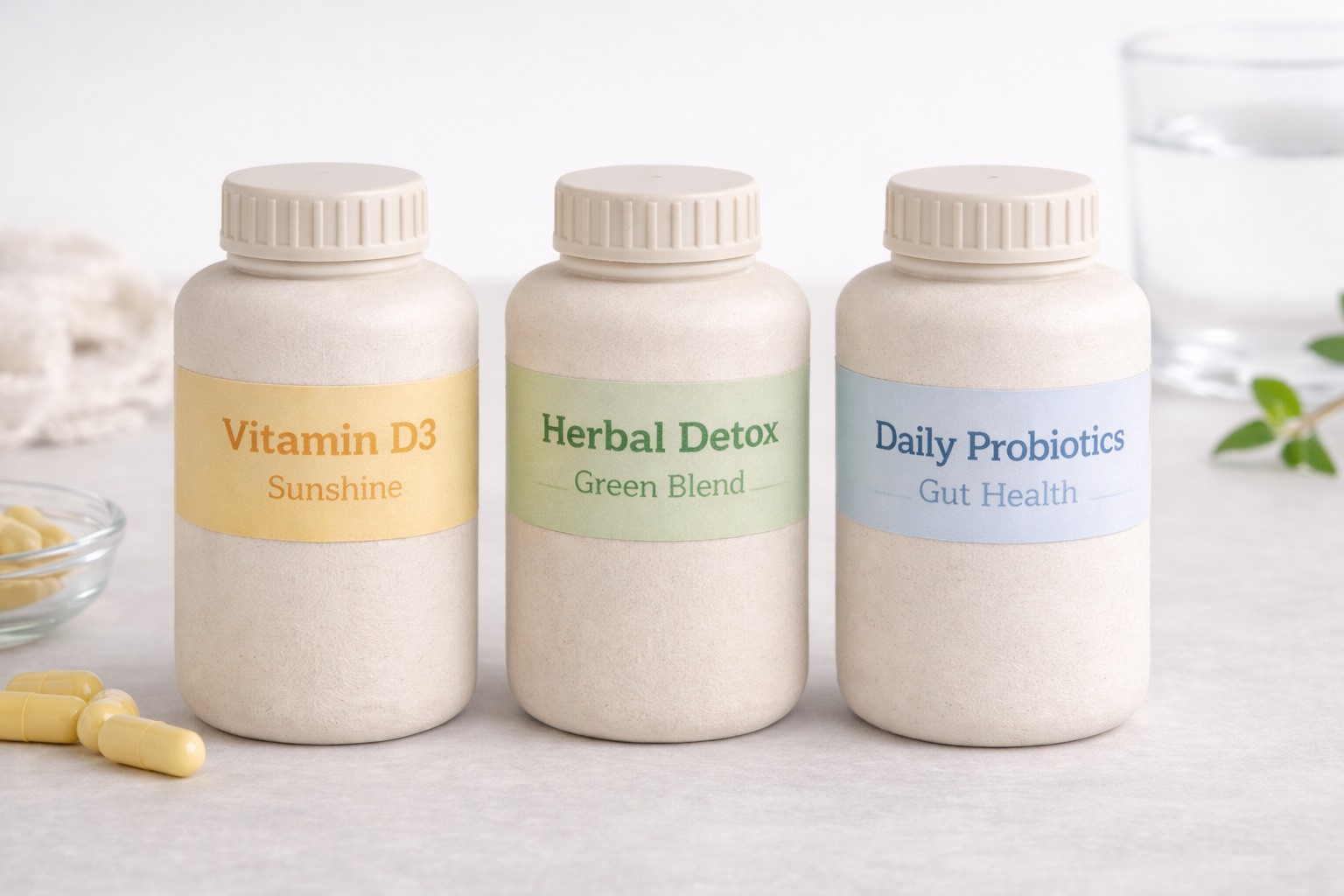 paper bottles for supplement brands