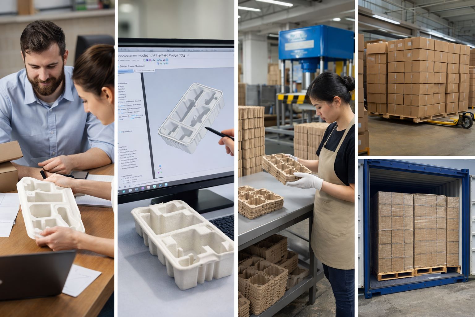 custom pulp molding packaging steps