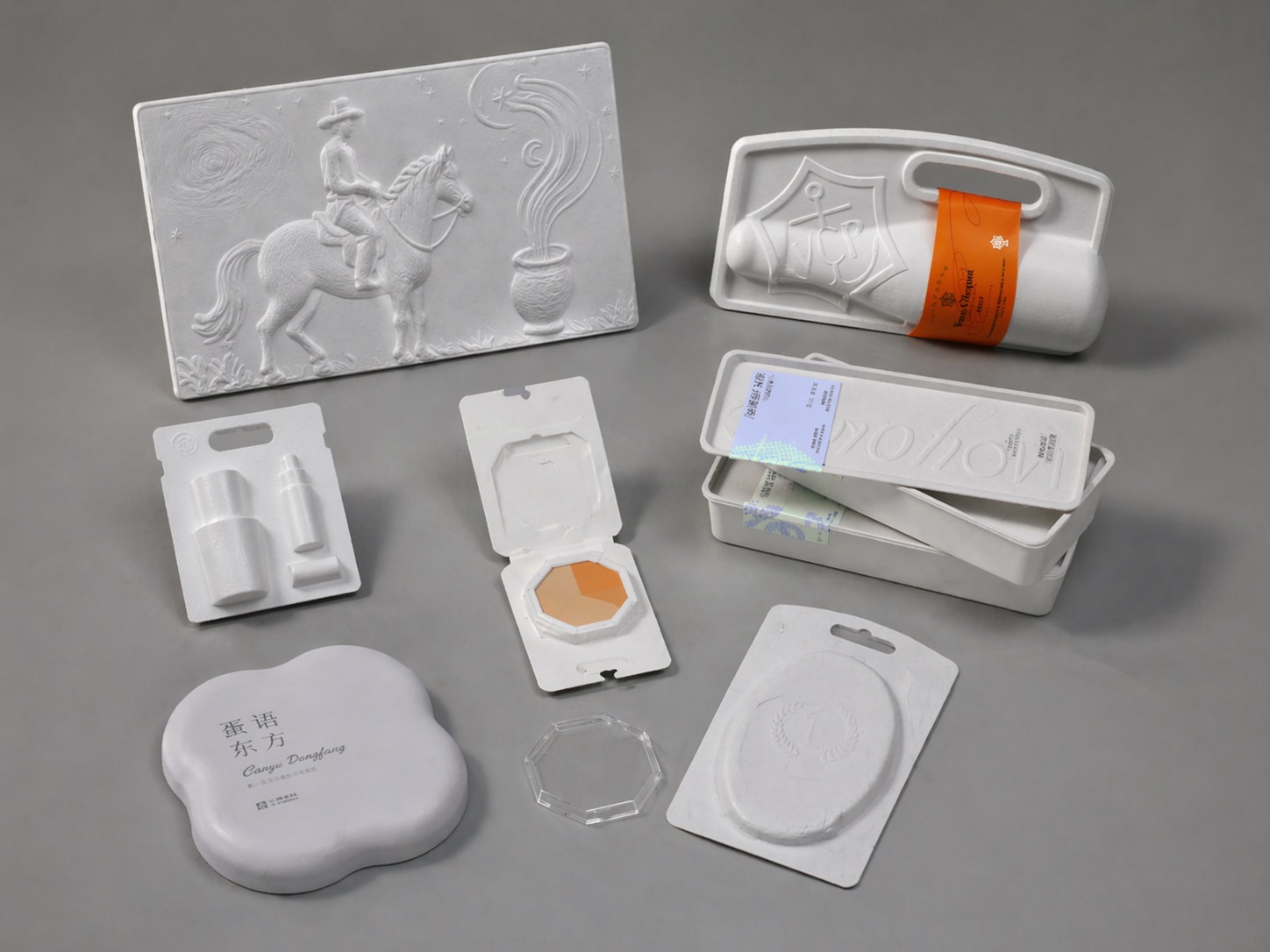 logo customization for molded pulp packaging