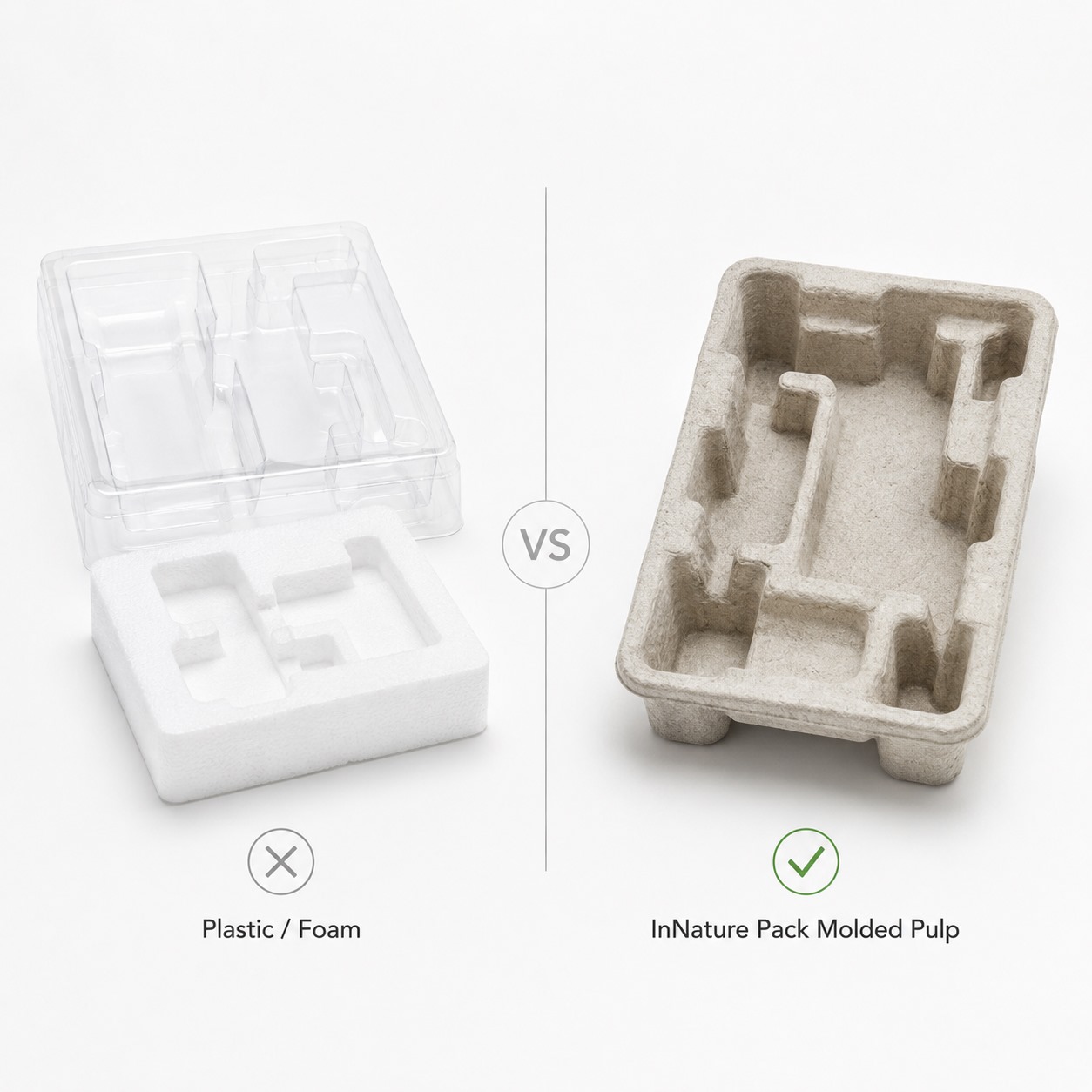 global brand transition from plastic to sustainable molded pulp packaging.